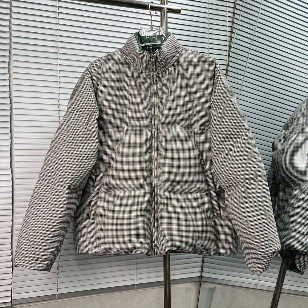 Thom Browne Reversible Quilted Houndstooth Down Jacket - Sage Green